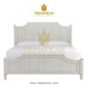 ALYNE WHITE BED, themateak Indonesia, furniture minimalist