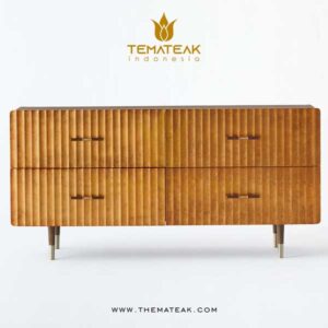 CHIARA GOLD DRESSER, themateak indonesia, minimalist furniture