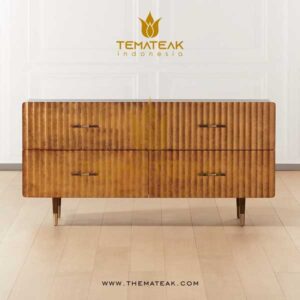 CHIARA GOLD DRESSER, themateak indonesia, minimalist furniture