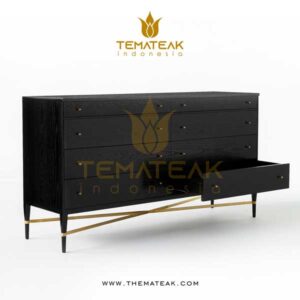 CONNOISSEUR BLACK WIDE DRESSER themateak indonesia, minimalist furniture, themateak indonesia, minimalist furniture