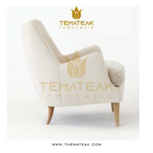 jed linen and shearling chair, themateak Indonesia, furniture minimalist