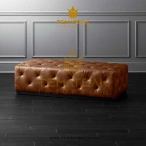 SADDLE LEATHER OTTOMAN, themateak indonesia, minimalist furniture, themateak indonesia, minimalist furniture