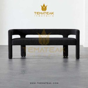 stature black bench, themateak Indonesia, furniture minimalist