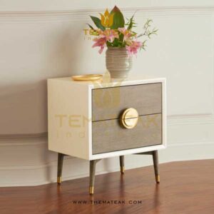 MICHALINA BEDSIDE TABLE, themateak Indonesia, furniture minimalist